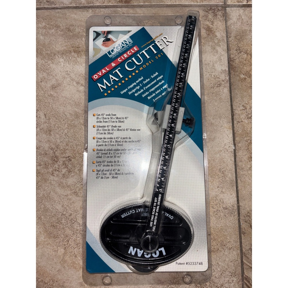 Logan 201 Oval and Circle Mat Cutter for Picture Framing Beveled Edge New